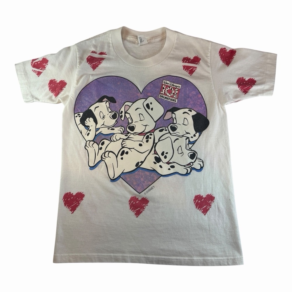 Vintage 90's Disney 101 Dalmatians Youth AOP Shirt Size 10-12 15"x21"